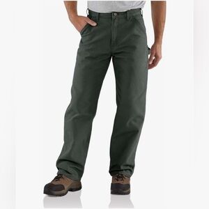 Men’s Carhartt NWT Washed Duck Work Dungaree Moss cargo pants 38x34